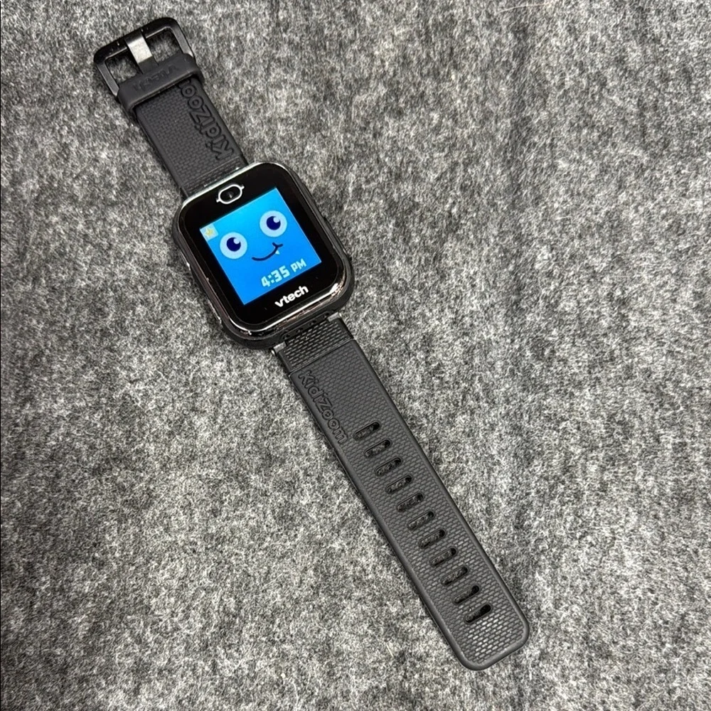 Vtech Black Smartwatch with Textured Band and Digital Display